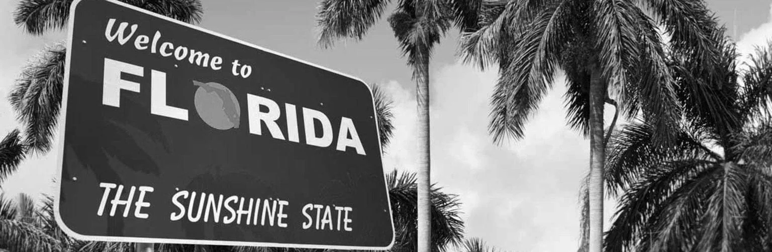 Welcome to Florida road sign