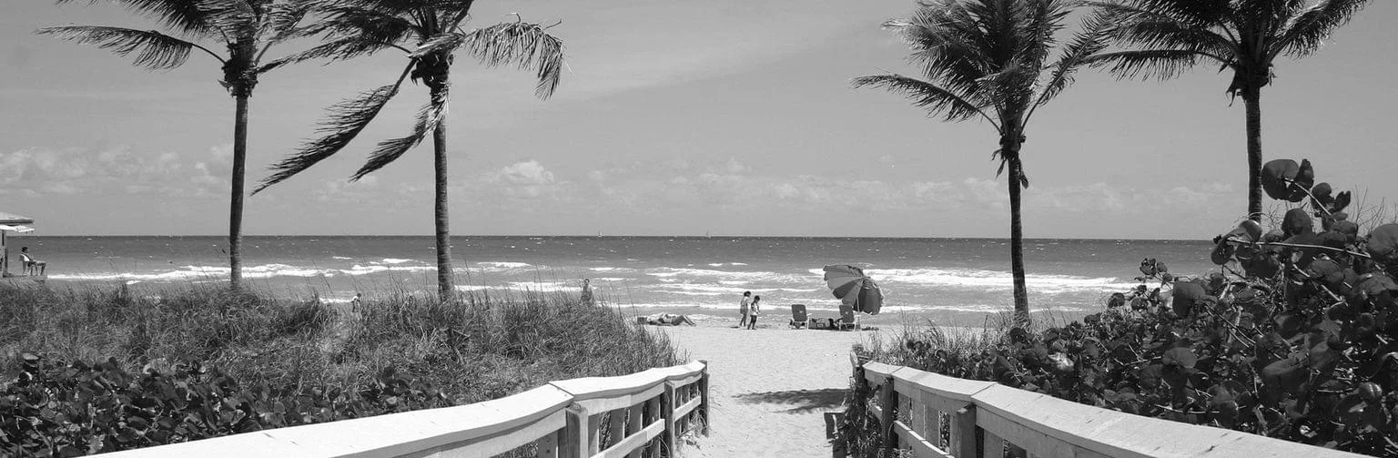 Walkway leading to beach